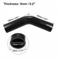 X Autohaux 45mm 1 77 Id 45 Degree Elbow Silicone Reducer Hose Pipe Bend Turbo Water Intercooler Black