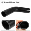X Autohaux 45mm 1 77 Id 45 Degree Elbow Silicone Reducer Hose Pipe Bend Turbo Water Intercooler Black