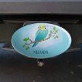 Personalized Custom 1 Line Parakeet Oval Tow Trailer Hitch Cover Plug Insert