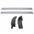 2 Packages Rocker Panels Extended Cab Cab Corners Pair For 99-07 Chevy Silverado Gmc Sierra 4dr