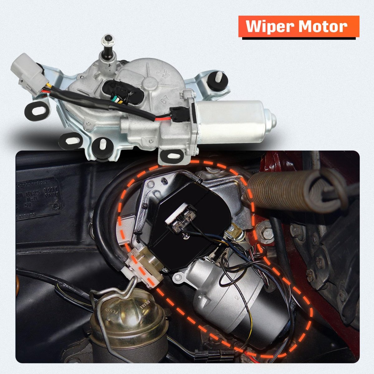 Rear Windshield Wiper Motor For Toyota 4runner 2003 2009 Replacement 85130 35080 259600 0183 43 2051 5 Pins