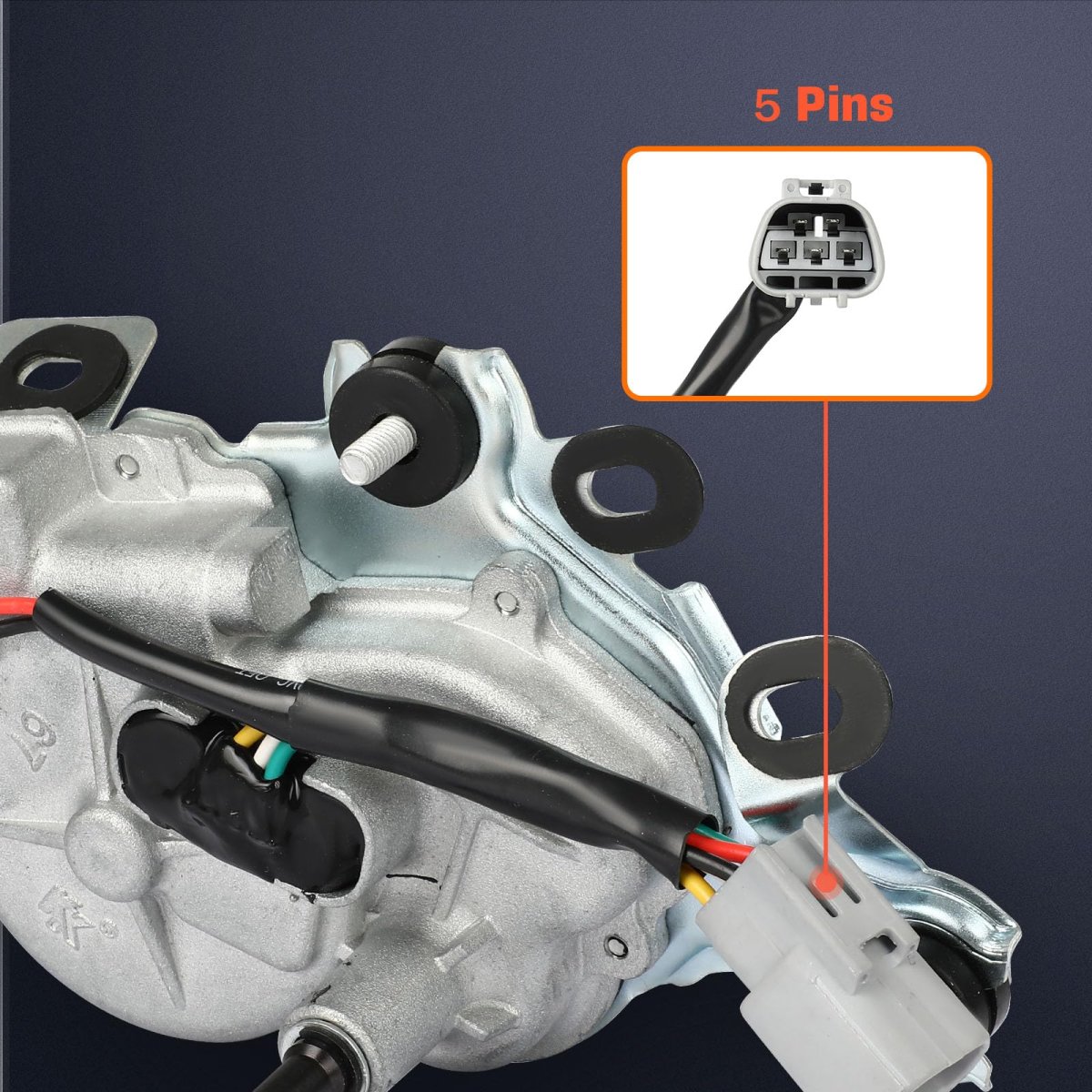 Rear Windshield Wiper Motor For Toyota 4runner 2003 2009 Replacement 85130 35080 259600 0183 43 2051 5 Pins