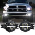 Bicyaco Led Fog Light With Drl For Dodge Ram 1500 2002-2008 2500 3500 Pickup Truck 2003 2004 2005 2006 2007 2008 2009-1 Pair 