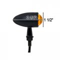 Krator 2pcs Black Heavy Duty Motorcycle Turn Signals Bulb Indicators Blinkers Lights