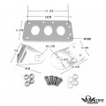 Httmt- Usmt402-p- Chrome Metal Chain Motorcycle Bike License Plate Tag Frame Holder Compatible With H-d