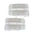 Grille Insert Assembly Pair For Dodge Ram 1500 2002 2003 2004 2005 Chrome Plastic Horizontal Bar Replacement 5073297aa 