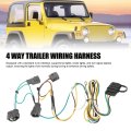 Fydun 4 Pin Trailer Wiring Harness 55363 Vehicle Side Way Towing Hitch For Tj 1998-2006