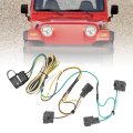 Fydun 4 Pin Trailer Wiring Harness 55363 Vehicle Side Way Towing Hitch For Tj 1998-2006