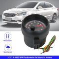 Deepsound 3 75 12v White Led Backlit Tachometer Gauge With Red Shift Light For Auto Gasoline Car 0-8000 Rpm