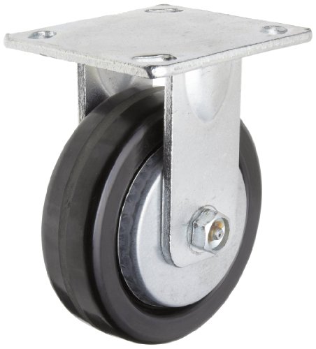 Rwm Casters 40 Series Plate Caster Rigid Thread Guard Phenolic Wheel Roller Bearing 650 Lbs Capacity 5 Dia 1-1 2 Width 6-1 8