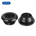20pcs Rubber Grommets 14mm Mount Dia For 12mm Id Hole Plugs Wiring Firewall Cable Wire Protecting Black