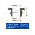 20pcs Rubber Grommets 14mm Mount Dia For 12mm Id Hole Plugs Wiring Firewall Cable Wire Protecting Black