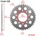 Caltric Rear Wheel Chain Sprocket Compatible With Honda Cb1100f 1983 Cb1000 94-95 42 Teeth