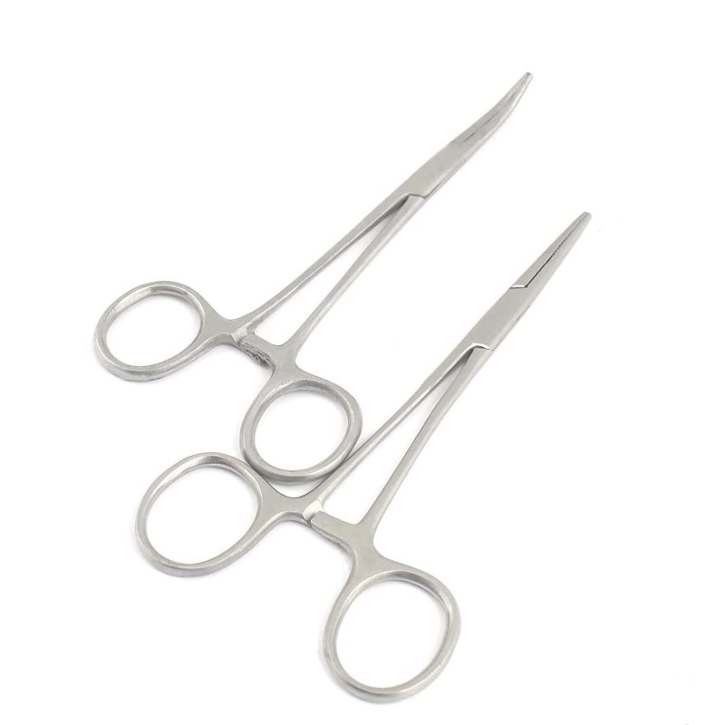 Ddp 2 Pcs Premium O R Grade Kelly Hemostat Forceps 5 Straight And Curved Veterinary Dental Instruments
