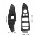 X Autohaux 1 Set Carbon Fiber Pattern Door Window Control Panel Cover Lift Switch Button Plate For Bmw 3 Series 330i Sedan G20
