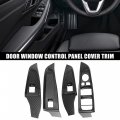 X Autohaux 1 Set Carbon Fiber Pattern Door Window Control Panel Cover Lift Switch Button Plate For Bmw 3 Series 330i Sedan G20