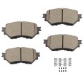 Front Ceramic Disc Brake Pad Set D1759 For 2014 To018 Mazda 3 And Sport 2 0l 2 5l 4 Piece With Hardware 