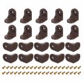 20pcs 90 Degree Plastic Corner Braces 16 6x23 4x23 4mm Nylon Shelf Right Angle Brackets With Screws For Cabinets Cupboards 