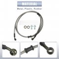 Uxcell 1 Set 2m 6 56ft Motorcycle Hydraulic Brake Or Clutch Line Hose Universal For Dirt Bike Atv Moped Scooter With Screws
