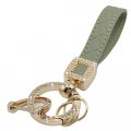 Bling Diamond Car Leather Keychain For Women And Men Microfiber Key Fob Holder With Rotatable Anti Lost D Ring 2 Keyrings 