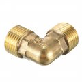 Uxcell Brass Elbow Pipe Fitting 90 Degree 1 2 Pt Male X Connector