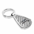 Ipick Image Made Clear Dome Real Silver Carbon Fiber Chrome Metal Teardrop Key Chain With Logo For Chrysler 300s