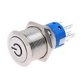 Werfamily Blue Power Indicator Led 19mm Stainless Steel Round Metal Momentary Type Push Button Switch 1no 1nc On Off 