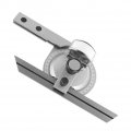 Qanyegn Protractor Angle Measuring Tool 360 Degree Steel Universal Beveled For Internal And Exterior Meter