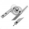 Qanyegn Protractor Angle Measuring Tool 360 Degree Steel Universal Beveled For Internal And Exterior Meter