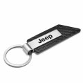 Ipick Image Compatible With Jeep Carbon Fiber Texture Black Pu Leather Strap Key Chain