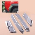 Beler 4pcs Chrome Silver Abs Front Rear Left Right Wheel Eyebrow Stickers Trim Side Cover Decoration Decor Fit For Hyundai