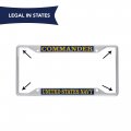 Us Navy Commander Officer Grades License Plate Frame For Front Or Back Of Car Officially Licensed United States