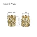 Knurled Insert Nuts 60pcs M4 X 6mm Length 5 5mm Od 3d Printing Brass Female Threadeds Heat Set Insert Embedment Nut
