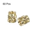 Knurled Insert Nuts 60pcs M4 X 6mm Length 5 5mm Od 3d Printing Brass Female Threadeds Heat Set Insert Embedment Nut