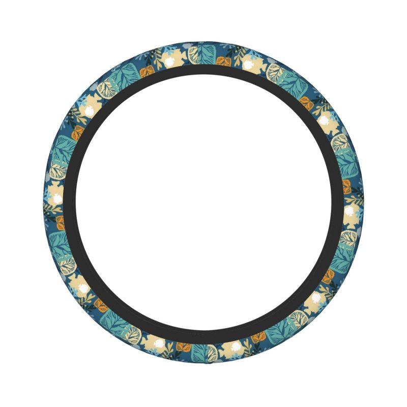 Beautiful Seaweeds Steering Wheel Covers Ocean Coral Reef And Aquatic Kelp Algae Seashells Non Slip Neoprene Car Wrap Cover