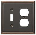 Amertac 149tddb Chelsea Steel Single Toggle Duplex Wallplate Aged Bronze 