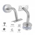 Generic 1pc Stair Handrail Bracket Wall Mount Shelves Modern Metal Holder Railing Hardware Stainless Steel Shelf Mounted Part