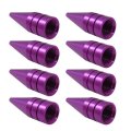 8 Pack Purple Long Spiked Wheel Tires Valve Stem Caps Metal Thread Kit For 2015-2016 Ford Focus