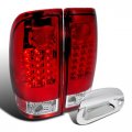 Red Clear Led Tail Lights Chrome Tailgate Handle Cover Made For And Ford F150 97-03 