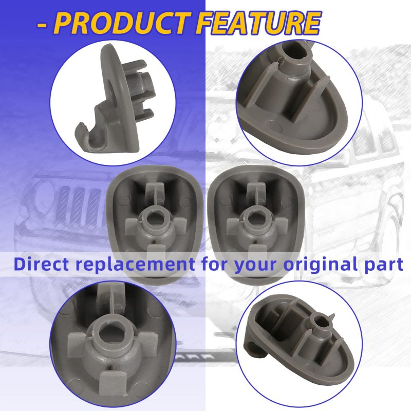 Sun Visor Clip Replacement Retainer For 2005 2015 Jeep Liberty And 2008 2012 Dodge Nitro 1ar26bd1aa 2 Piece Set Light Gray