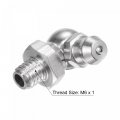 Uxcell 201 Stainless Steel 90 Degree Grease Fitting M6 X 1mm Thread Hydraulic Accessories 5pcs