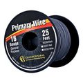 Black 16 Gauge Primary Wire 25 Ft Spool Flexible Pvc Jacket For Trucks Automobiles Rvs And Boats Model 55230 