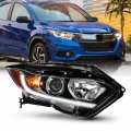 Akkon Fit 2019 2020 2021 2022 Honda Hr-v 19-22 Halogen W Led Drl Headlights Oe Style Headlamp Black Passenger Right Side 