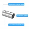 Uxcell 4pcs Straight Pipe Fitting Connector 202 Stainless Steel 2-way Hand Rail Tube 40mm Length For 1 25mm Od Handrail Railing