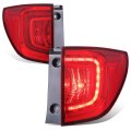 Auto Dynasty Tail Lights Assembly Led Rear Lamps For 2016-2018 Honda Pilot Driver And Passenger Side Chrome Housing Red Clear 