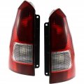 Ford Focus Tail Light Assembly Unit 2003 04 05 06 2007 Pair Driver And Passenger Side Black Housing Wagon Fo2800192 Fo2801192 