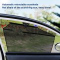 Car Window Shade Fydun Universal Sun Automatic Lifting Telescopic Curtains For Helps Block Glare And Heat Back Left