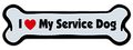 Dog Bone Shaped Magnet I Love My Service Cars Trucks Refrigerators 