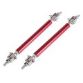 2pcs 7 -9 Car Adjustable Front Bumper Lip Splitter Strut Tie Rod Bar Universal Red 
