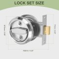 Round Recessed Pull 3 Stainless Steel Door Handle Concealed Brushed Cabinet Hidden Knob With Double Rings For Various Modern